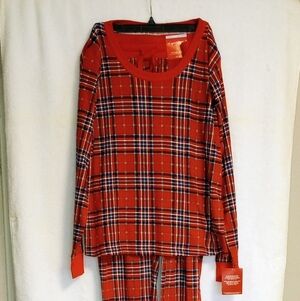 Women's Wondershop Cotton 2 Piece Plaid  Holiday Pajamas - Size L